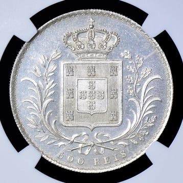 Portugal. D. Luís I (1861-1889). 500 Reis 1870 - NGC - MS 62