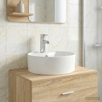 vidaXL Badkamer wastafel Chroom 40,5 x 40,5 x 15 cm Keramiek, Verzenden