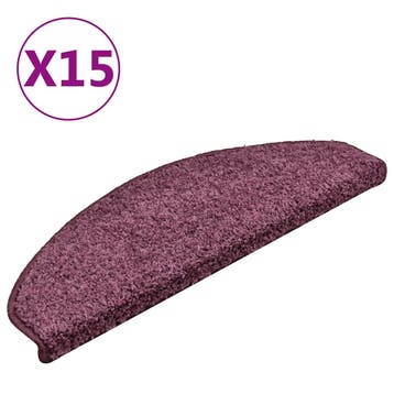 vidaXL Trapmatten 15 st 65x21x4 cm Donkerpaars Halfrond, Verzenden
