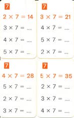 Kwartet tafels 6 t/m 10 Oranje (zie omschrijving), Verzenden, Nieuw