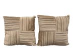 Veiling - Velvet sierkussens 2-pack 50x50cm taupe, Nieuw