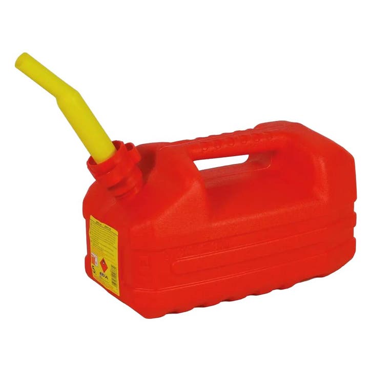 RODE JERRYCAN KUNSTSTOF+TUIT 5LTR NIEUW!!!, Zakelijke goederen, Machines en Bouw | Keten en Containers, Verzenden