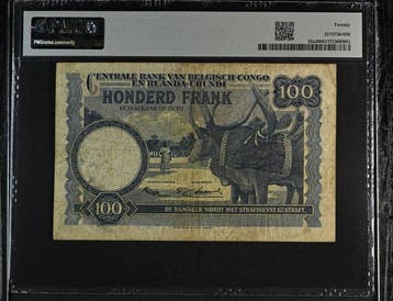 Belgisch-Congo. - 100 Francs - 1953 - Pick 25a