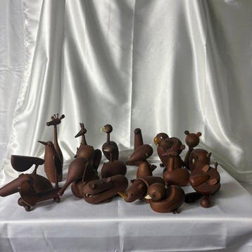 Senshukai Royal Pet - Massieve set van 20 vintage houten