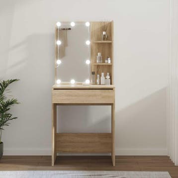 vidaXL Kaptafel met LED-verlichting 60x40x140 cm sonoma, Verzenden, Nieuw