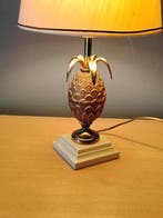 Ananas - Lampe de table - Ananas - Laiton, Bois, Textile,, Antiquités & Art