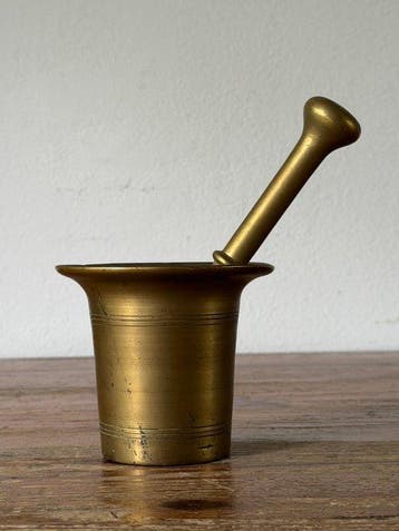 Mortier et pilon - Cuivre - Piston avec poinçon