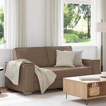 vidaXL Loveseat Cappuccino 180 cm Kunstleer, Huis en Inrichting, Verzenden, Nieuw