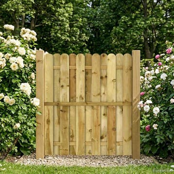 vidaXL Tuinpoort 100 x 125 cm Massief grenenhout Groen, Verzenden, Nieuw
