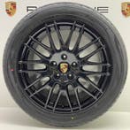 Porsche Cayenne ORIGINELE 20 RS Spyder Uni zwart met banden, Ophalen, Gebruikt, 275 mm, Banden en Velgen