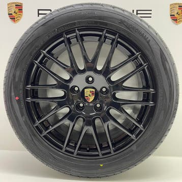 Porsche Cayenne ORIGINELE 20 RS Spyder Uni zwart met banden, Autos : Pièces & Accessoires, Pneus & Jantes, Ophalen, Banden en Velgen