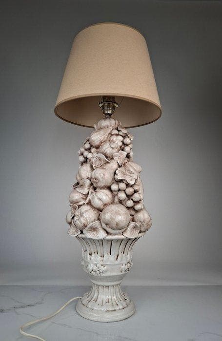 Tafellamp - Keramiek - XLfruit topiary tablelamp, Antiquités & Art, Antiquités | Éclairage