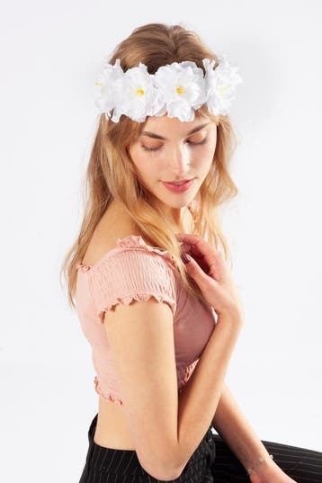 KIMU® Bloemenkrans Haar Hibiscus Wit Witte Hawaii Bloemen Ha, Kleding | Dames, Ophalen of Verzenden, Nieuw