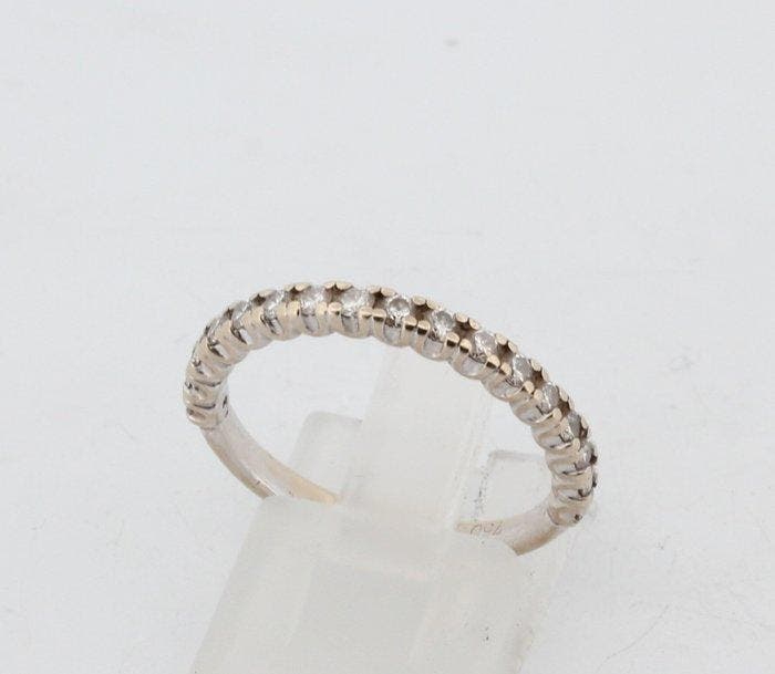 Zonder minimumprijs - Ring - 18 karaat Witgoud Diamant, Handtassen en Accessoires, Ringen