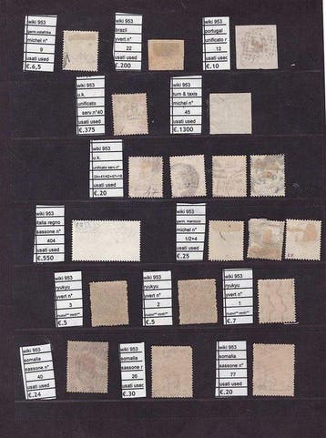 Monde 1850 - Belle collection de timbres-poste du monde