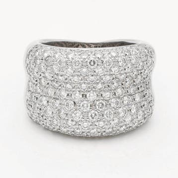 Ring - 18 karaat Witgoud Diamant (Natuurlijk), Nieuw