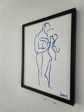 Liesens - Sealed With A Kiss (Handpainted on white canvas