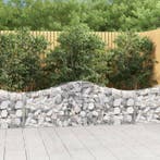 vidaXL Schanskorf gewelfd 200x30x60/80 cm gegalvaniseerd, Tuin en Terras, Verzenden, Nieuw