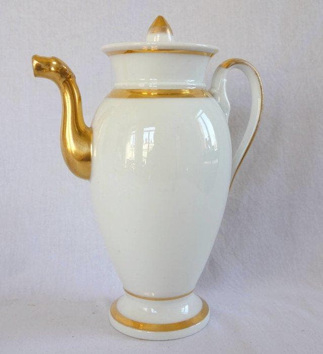 Porcelaine de Paris - Koffiepot - Porselein - verseuse, Antiquités & Art, Antiquités | Verre & Cristal