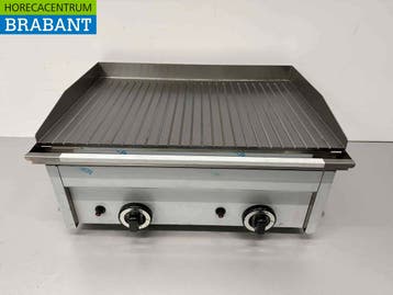 RVS Saro Bakplaat Fry Top 600 GR Aardgas Propaan GAS Horeca, Ophalen of Verzenden