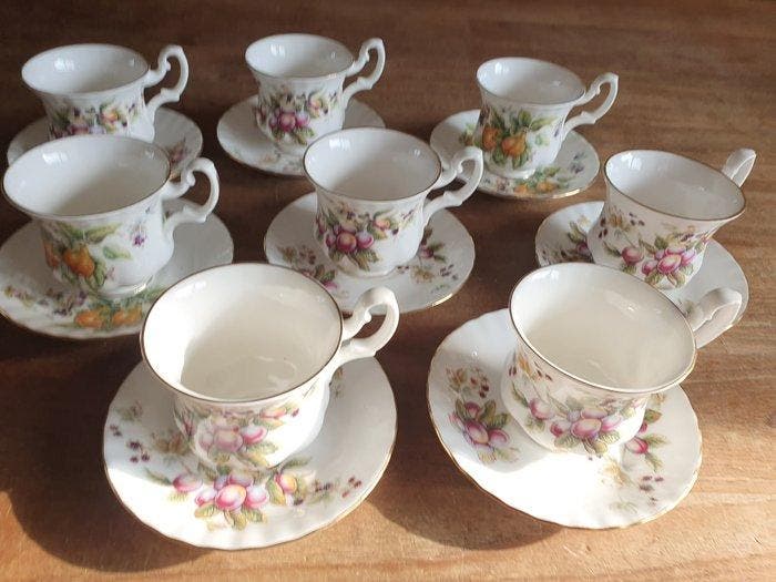 Royal Albert - Tafelservies (8) - Porselein - Met, Antiquités & Art, Curiosités & Brocante