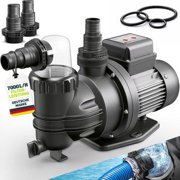Zandfilterpomp - Zandfilter voor zwembad - 7000L/u - Grijs -, Verzenden