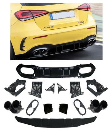 Geschikt voor Mercedes W177 A-Klasse Hatchback diffuser + ui, Verzenden