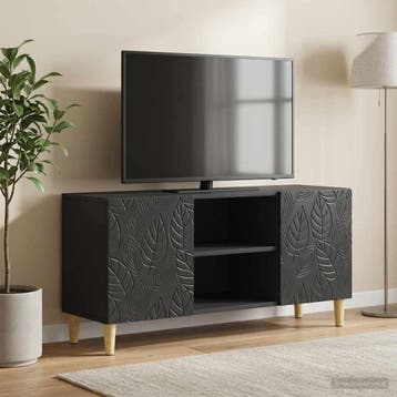 vidaXL TV Kast 102 x 34,5 x 50 cm Zwart Bewerkt hout, Verzenden