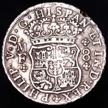 Spanje. Felipe V. 8 Reales 1743 Mexico City MF (Zonder