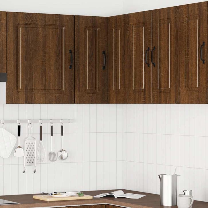 vidaXL Keukenwandhoekkast Kalmar bewerkt hout bruin, Huis en Inrichting, Kasten | Overige, Nieuw, Verzenden