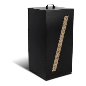 VOUNOT metalen pelletbox 45 kg kijkvenster 36x36x76 cm zwart, Ophalen of Verzenden, Nieuw