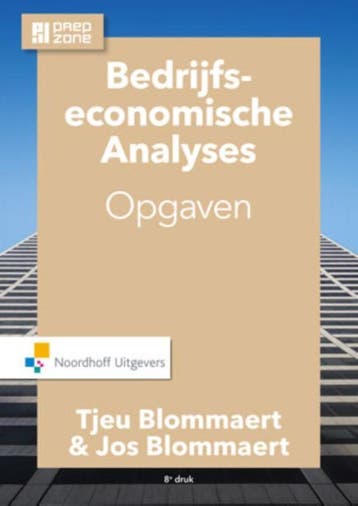 Bedrijfseconomische analyses Opgaven / Opgaven 9789001867225, Verzenden, A.M.M. Blommaert