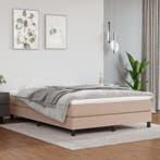 vidaXL Boxspring met matras kunstleer cappuccinokleurig, Verzenden, Nieuw