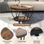 2dekans | Coast Ronde Salontafel Bruintinten – 80 x 80 x 45, Ophalen of Verzenden