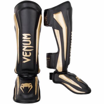Venum Kickboks Scheenbeschermers Elite Zwart Goud, Verzenden, Nieuw, Overige