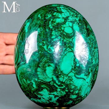 Diepgroene malachiet - hypnotiserende concentrische en