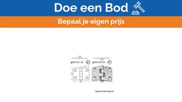 Bieden: Osculati Hinge with Protruding Knob 48x37mm - Stain, Ophalen of Verzenden, Nieuw