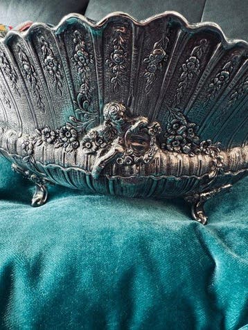 Plat - Argent 800 - Coupe en argent (argent 800), Antiquités & Art