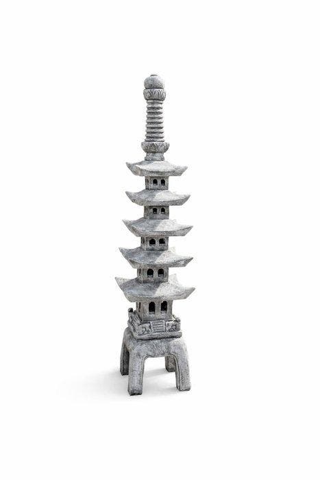 Sculptuuur voor buiten, Imposante Japanse pagode, Antiek en Kunst, Curiosa en Brocante