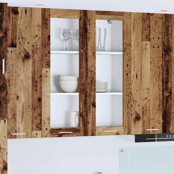 vidaXL Hangkast met opslag Oudhout 80 x 31 x 100 cm Bewerkt, Verzenden, Nieuw