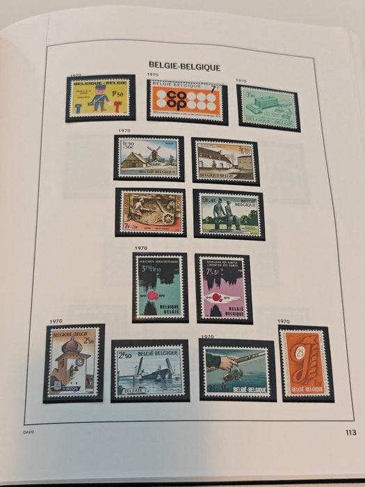 België 1970/1988 - Belgium Davo Album II, Postzegels en Munten, Postzegels | Europa | België