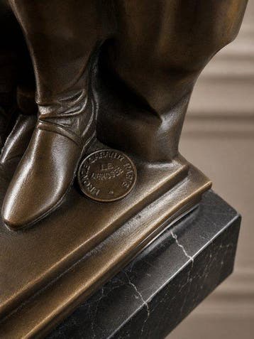 sculptuur, Imposante Napoleon Bonaparte - 30.5 cm - Brons,, Antiek en Kunst