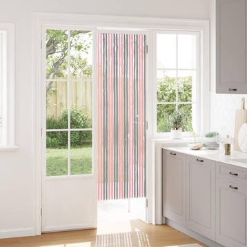 vidaXL Insecten Gordijn Chenille Zilvergrijs en Roze 56 x, Verzenden, Nieuw
