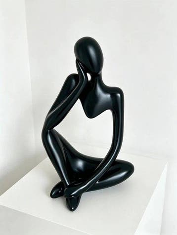 Unknown - Beeldje - Abstract seated figure - Hars