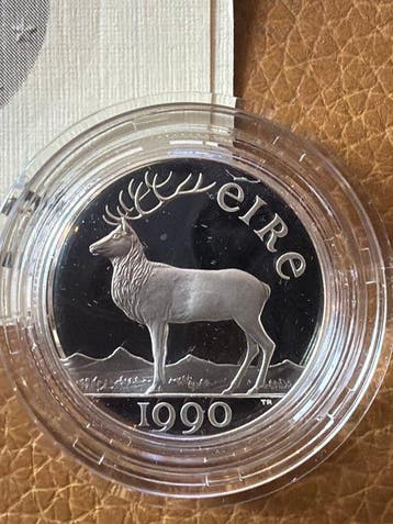 Monde. 5 Ecu 1990 Red Deer - 10g (.925) (Sans prix de
