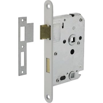 Woningbouw toilet-/badkamerslot wit 63/8 mm - voor binnen..., Ophalen of Verzenden, Nieuw, Overige materialen, Slot