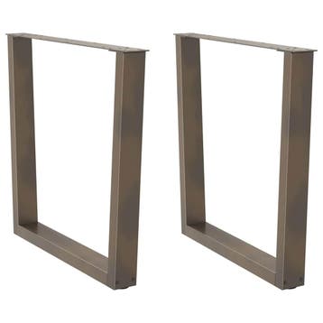 vidaXL Eettafelpoten 2 st V-vormig 80x(72-73,3) cm staal, Verzenden, Nieuw