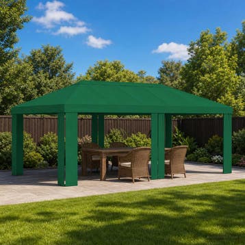 vidaXL Tuinpaviljoenhoes 6 x 3 m Groen Polyester 190 gsm, Verzenden