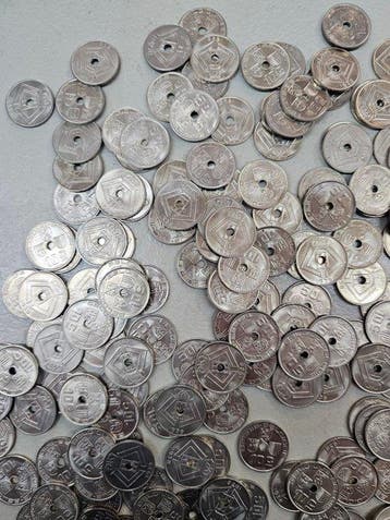 België. Leopold III. +/- 300 stukjes van 10 centimes