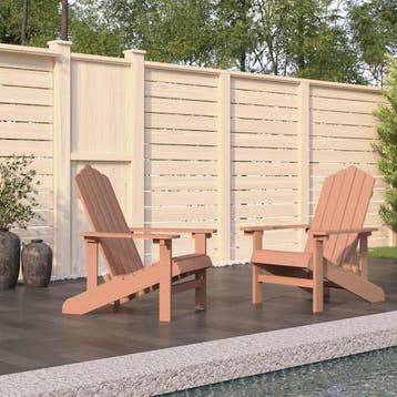 vidaXL Tuinstoelen 2 st Adirondack HDPE bruin, Verzenden